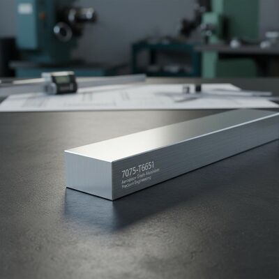 7075-T651 Aluminiumstaaf van ruimtevaartkwaliteit met hoge weerstand voor precisietechniek