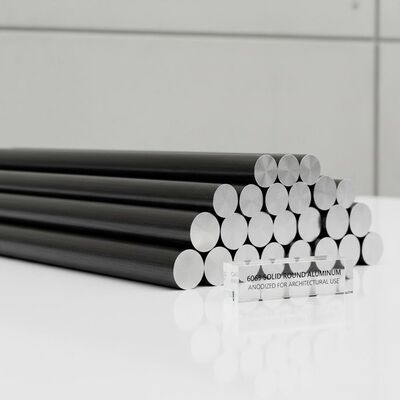 6063 Solid Round Aluminium Rod Anodised voor architectonisch gebruik Met ± 0,1 mm Tolerantie