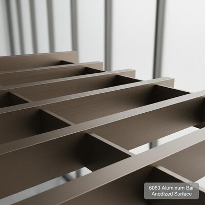 6063 aluminium staaf met geanodiseerd oppervlak voor architecturale systemen en lichtgewicht constructief ontwerp
