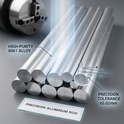 6262-T9 Rond Aluminium Staaf Vrij Snijdbaar Anodiseerbare Al-Mg-Si Legering Voor Hydraulische Fittingen, Bevestigingsmiddelen, Maritieme Hardware